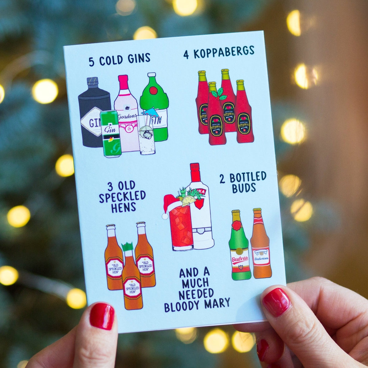 Boozy 'Twelve Days Of Christmas' Card - Of Life & Lemons®