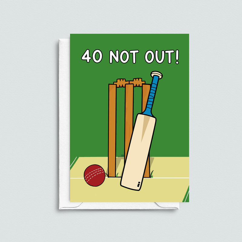 40th birthday card for a cricket lover