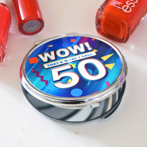 compact mirror gift for a 50th birthday