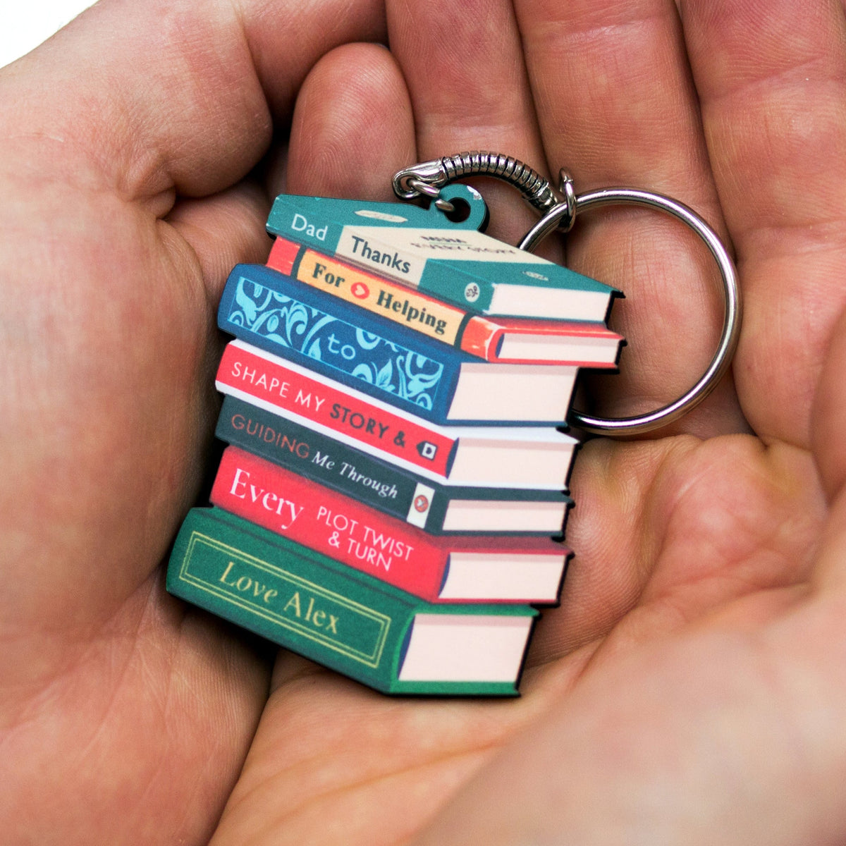 Personalised Books Keyring For Dad - Of Life & Lemons®