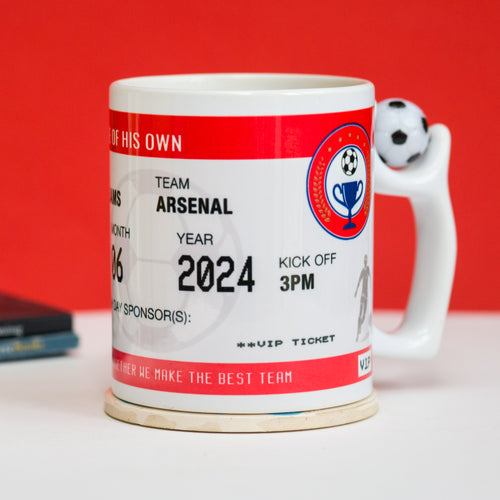mug gift for dad personalised to his football team colours