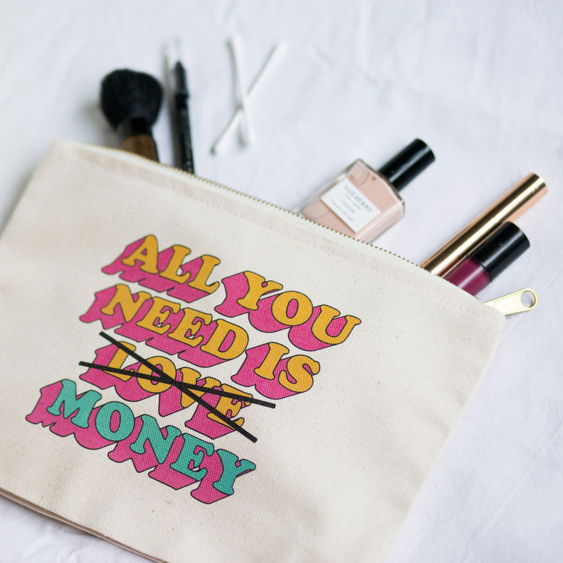funny cosmetic bag with sarcastic message