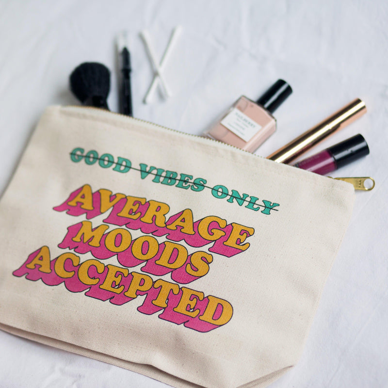 funny cosmetic bag with sarcastic message