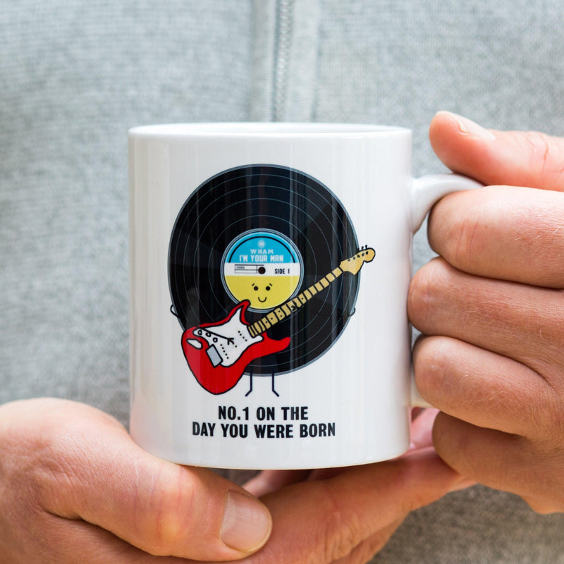 mug customised with the song that was number one on the day they were born