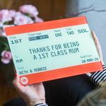 Personalised Train Ticket Cutting Board For Mum - Of Life & Lemons®