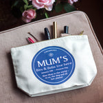 Personalised Cosmetic Bag For Mum with an english heritage blue plaque