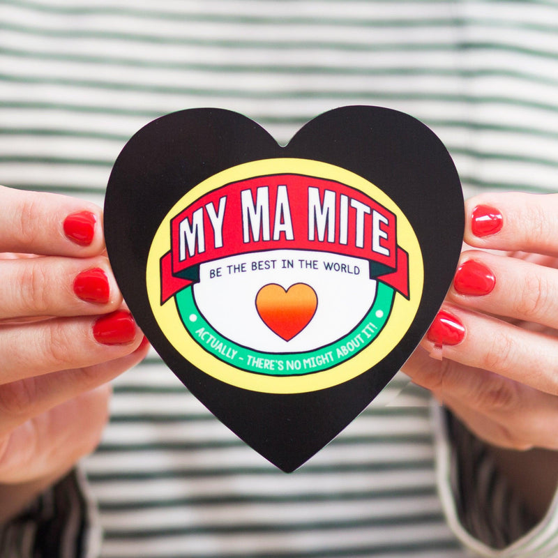 Coaster for mum with an illustration of a jar of marmite and a funny pun