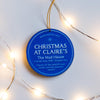 blue plaque themed christmas decoration