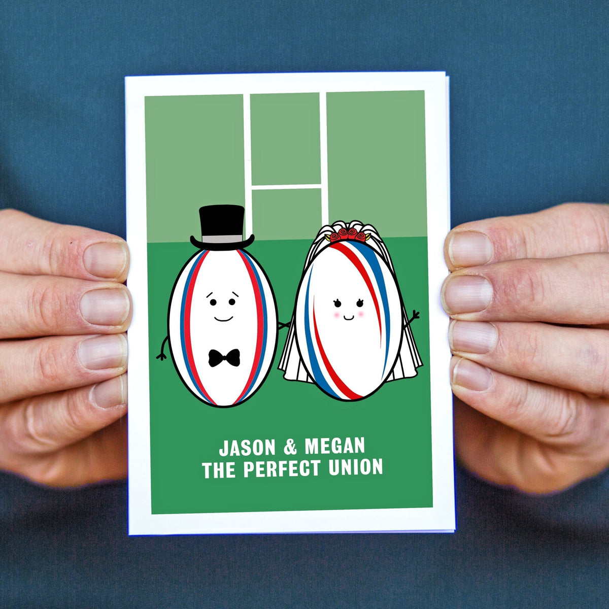 Personalised Rugby Wedding Card - Of Life & Lemons®