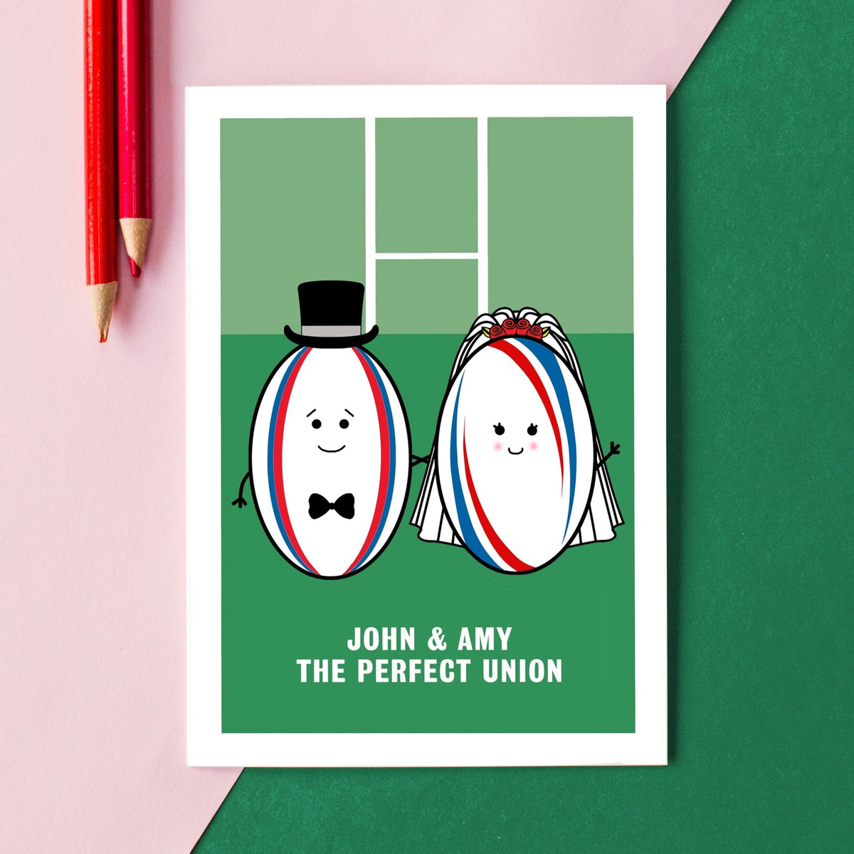 Personalised Rugby Wedding Card - Of Life & Lemons®
