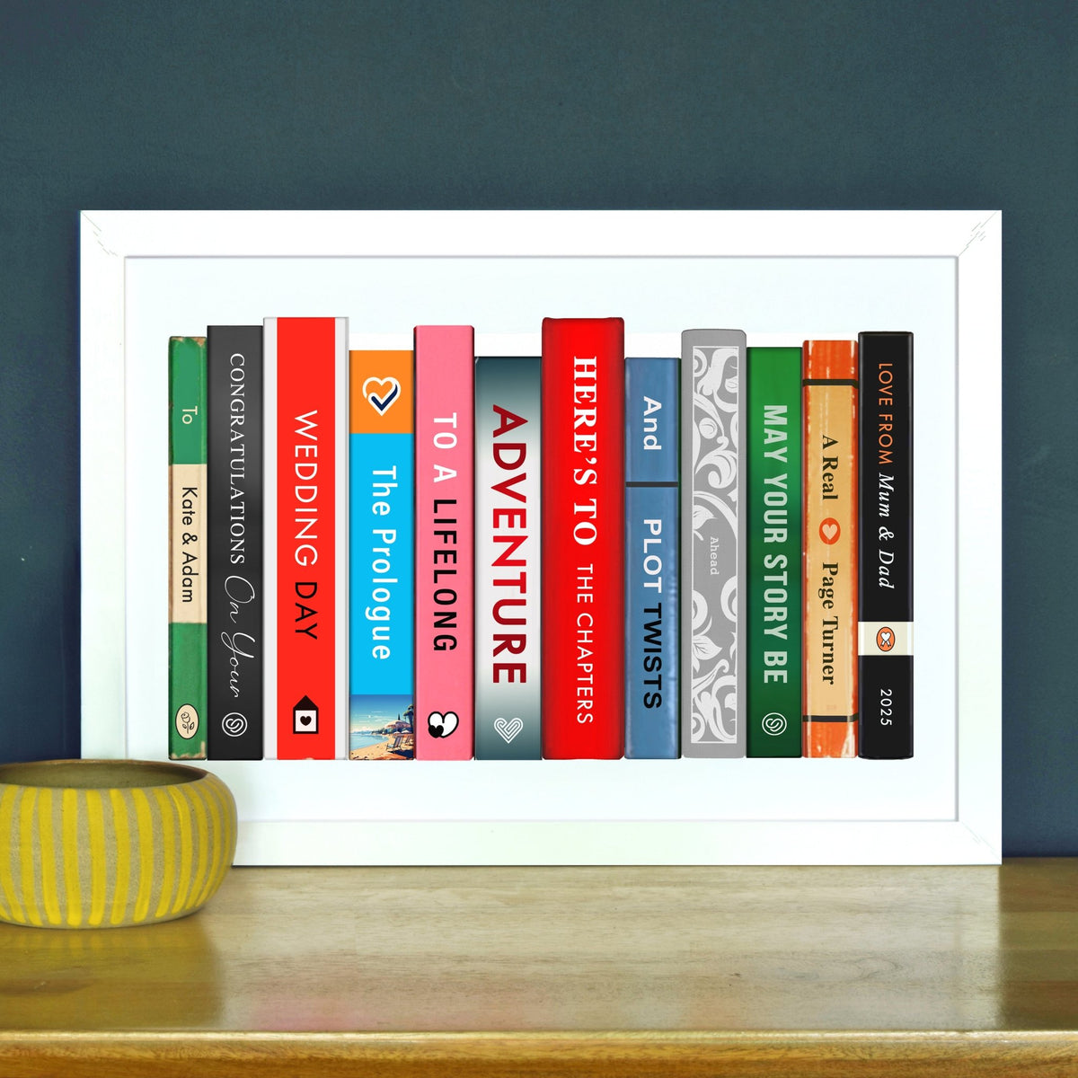 Personalised Books Wedding Print - Of Life & Lemons®