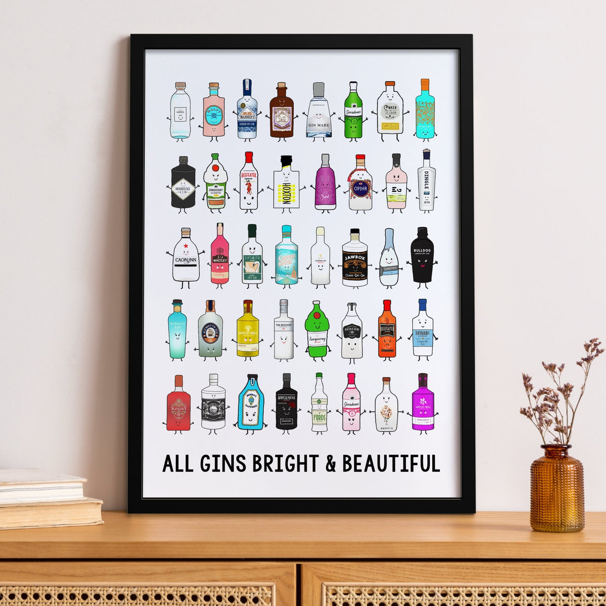 'All Gins Bright & Beautiful' Print - Of Life & Lemons®