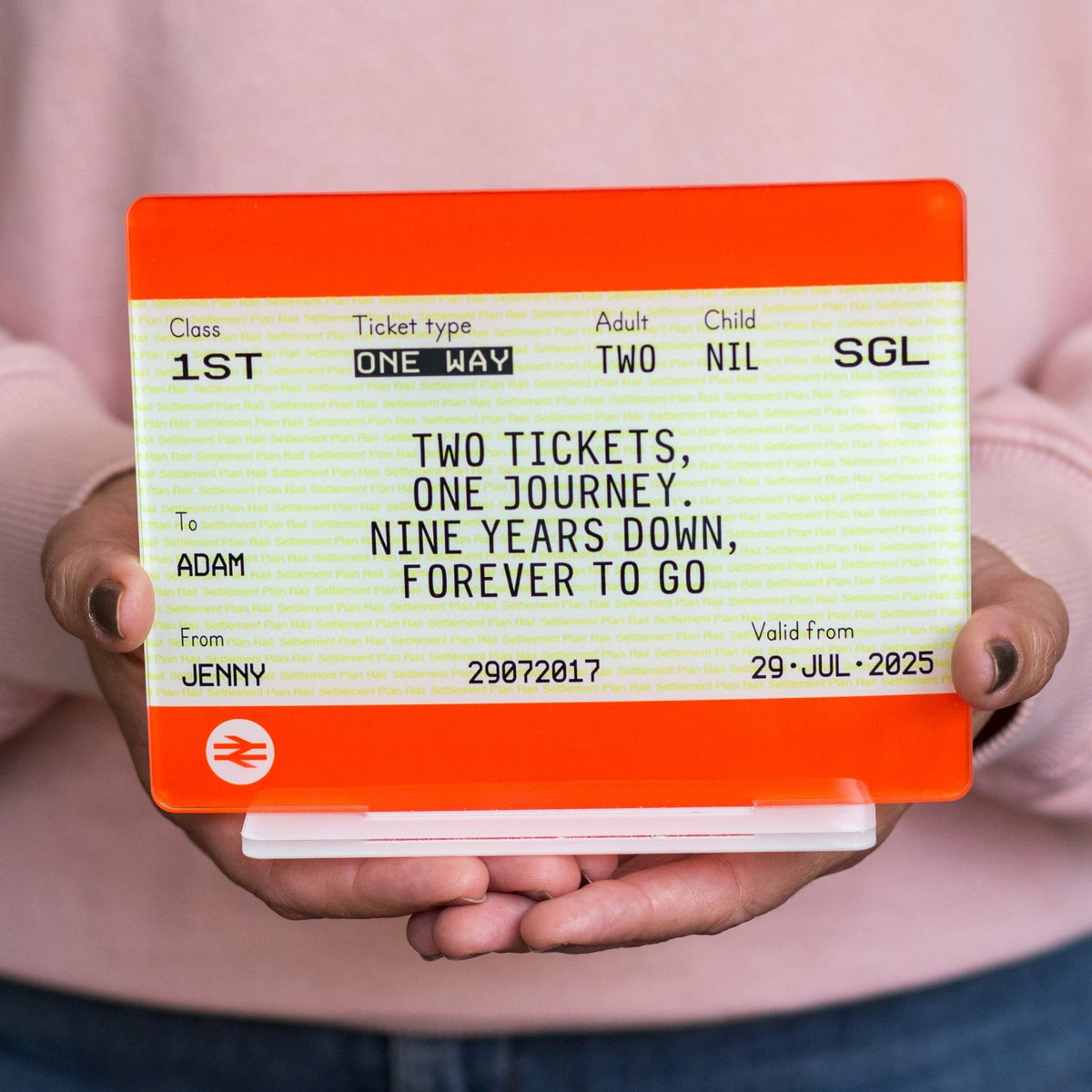 Personalised Train Ticket Anniversary Gift - Of Life & Lemons®
