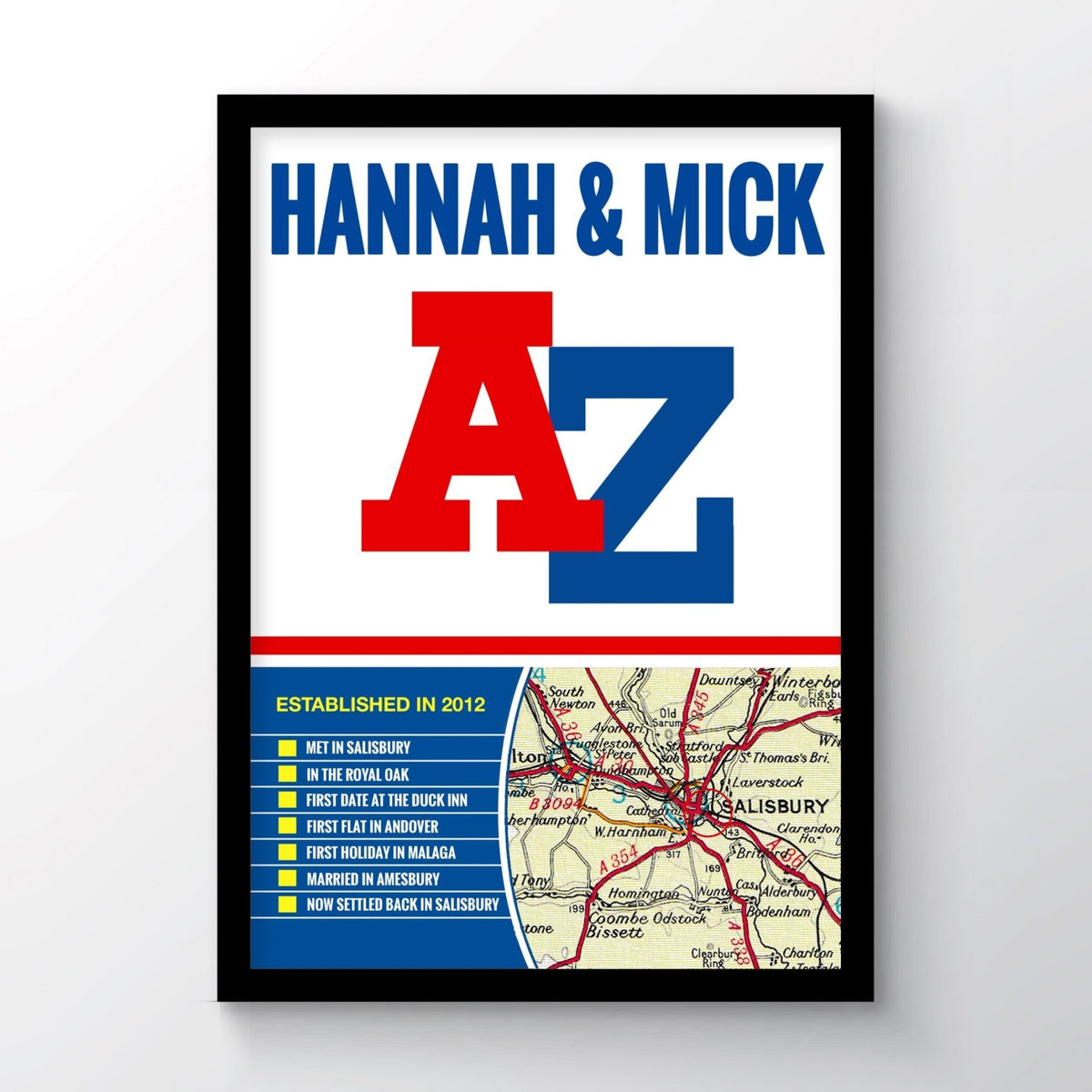 Personalised A - Z Cover Print - Of Life & Lemons®