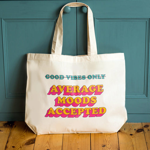'Average Moods Accepted' Funny Tote Bag - Of Life & Lemons®
