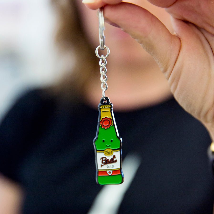 'Best Dad' Beer Keyring for Dad - Of Life & Lemons®