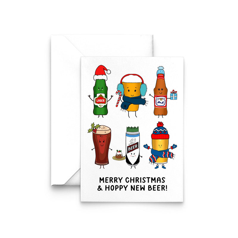 beer themed christmas card