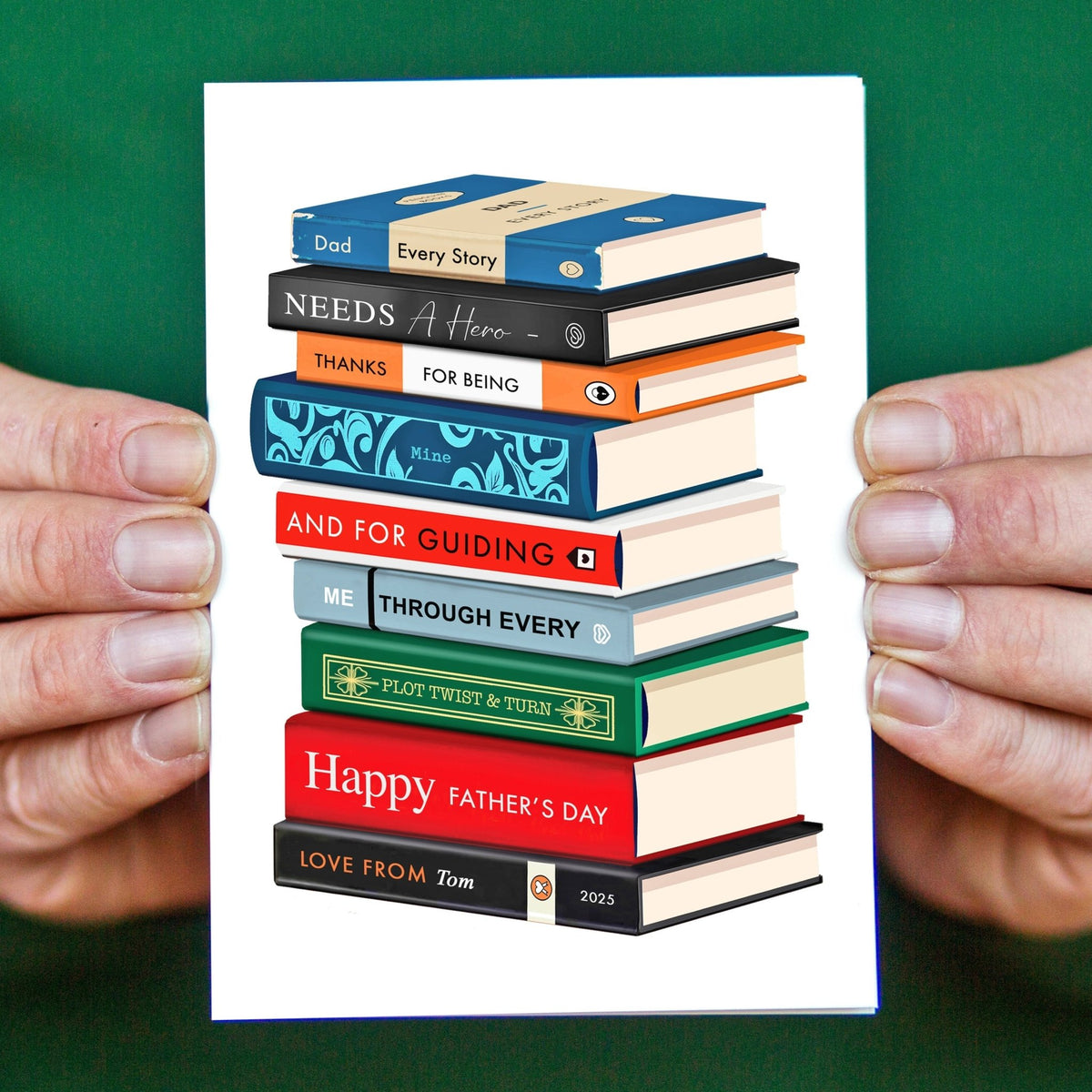 Personalised Books Father's Day Card - Of Life & Lemons®