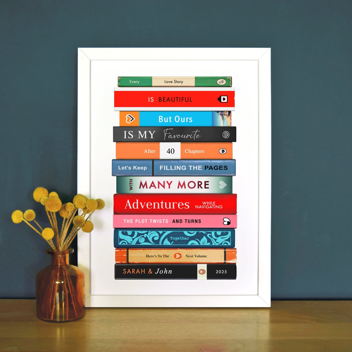 Personalised Book Anniversary Print - Of Life & Lemons®