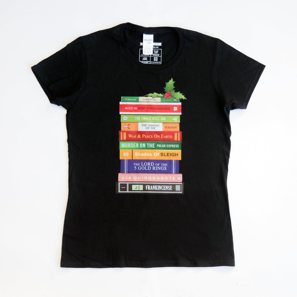 Funny Book Puns Ladies Christmas T-Shirt - Of Life & Lemons®
