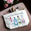 Funny Cosmetic Bag For Mum with illustrations of alcohol and a funny pun