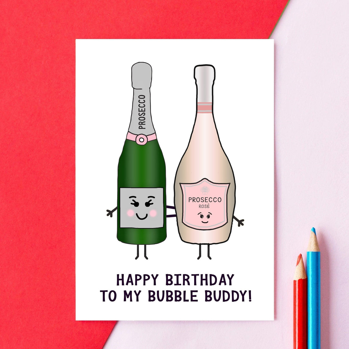 Friendship Prosecco Birthday Card - Of Life & Lemons®
