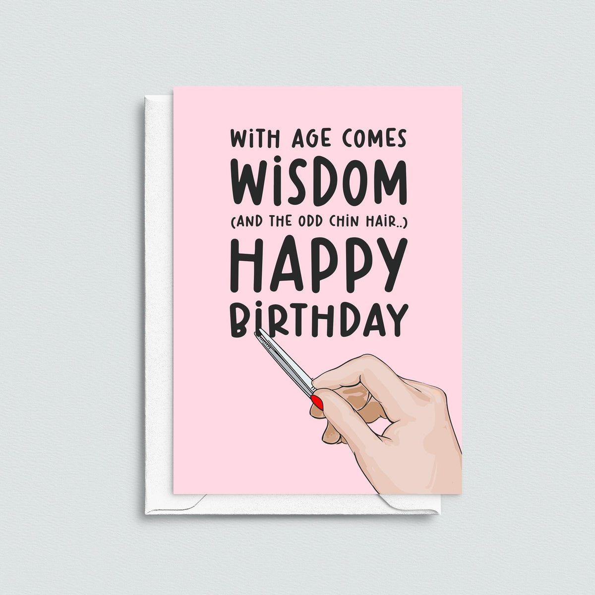 'Chin Hair' Funny Birthday Card for the Ladies - Of Life & Lemons®