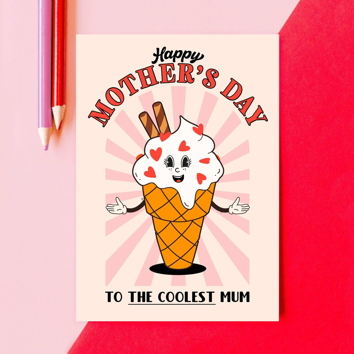 'Coolest Mum' Retro Mother's Day Card - Of Life & Lemons®