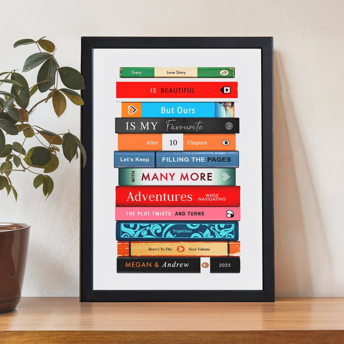 Personalised Book Anniversary Print - Of Life & Lemons®