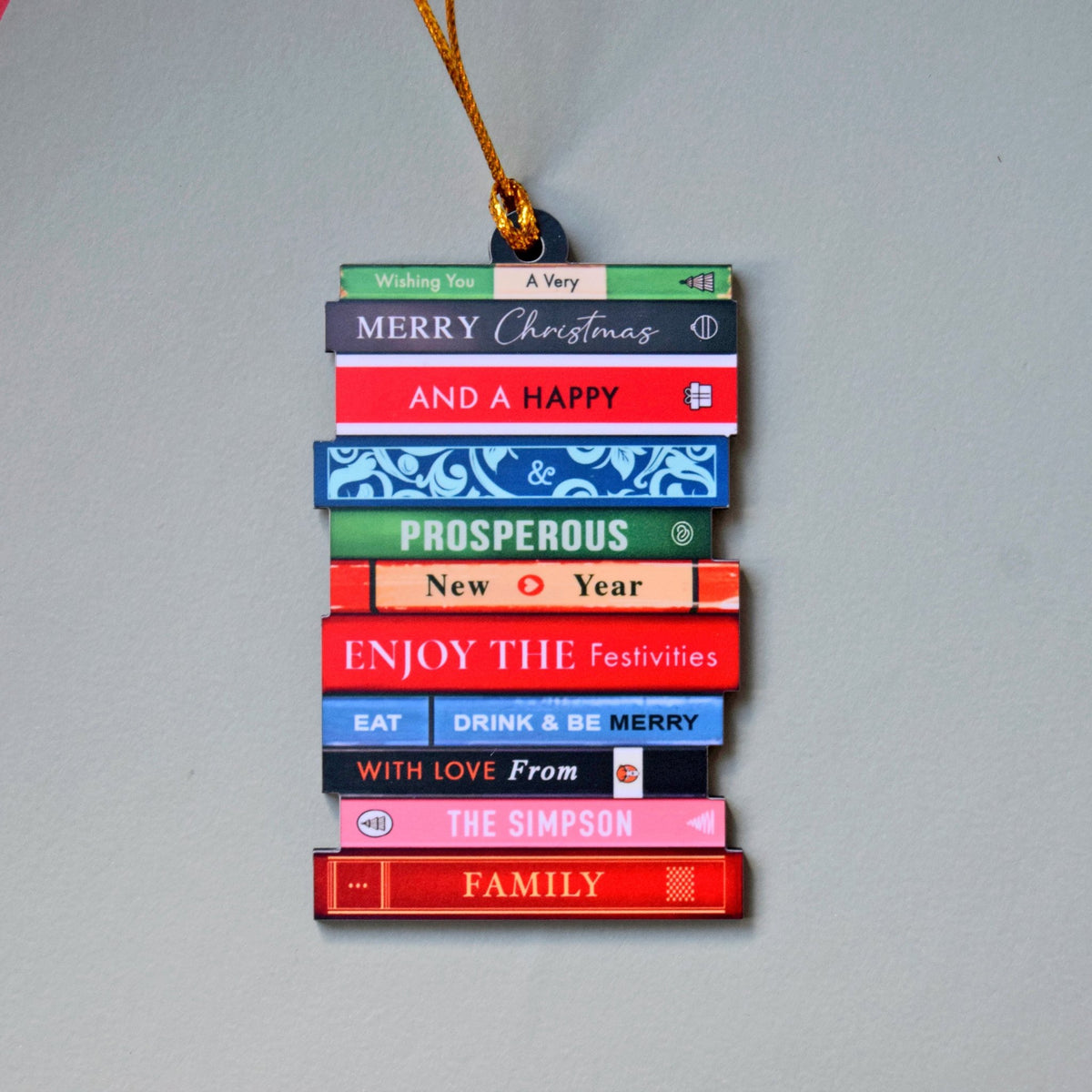 Personalised Books Christmas Tree Decoration - Of Life & Lemons®