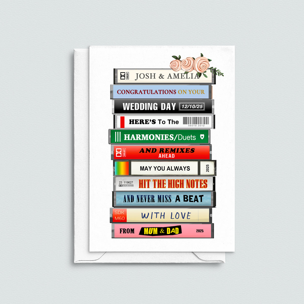 Personalised Music Wedding Card - Of Life & Lemons®