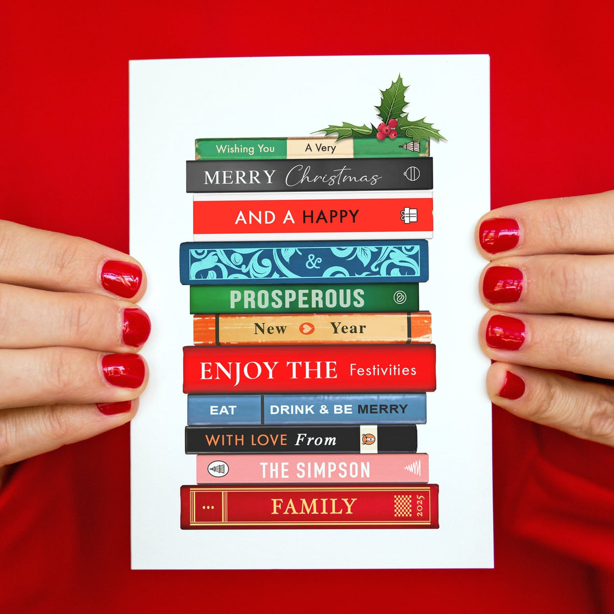 Personalised Books Christmas Card - Of Life & Lemons®