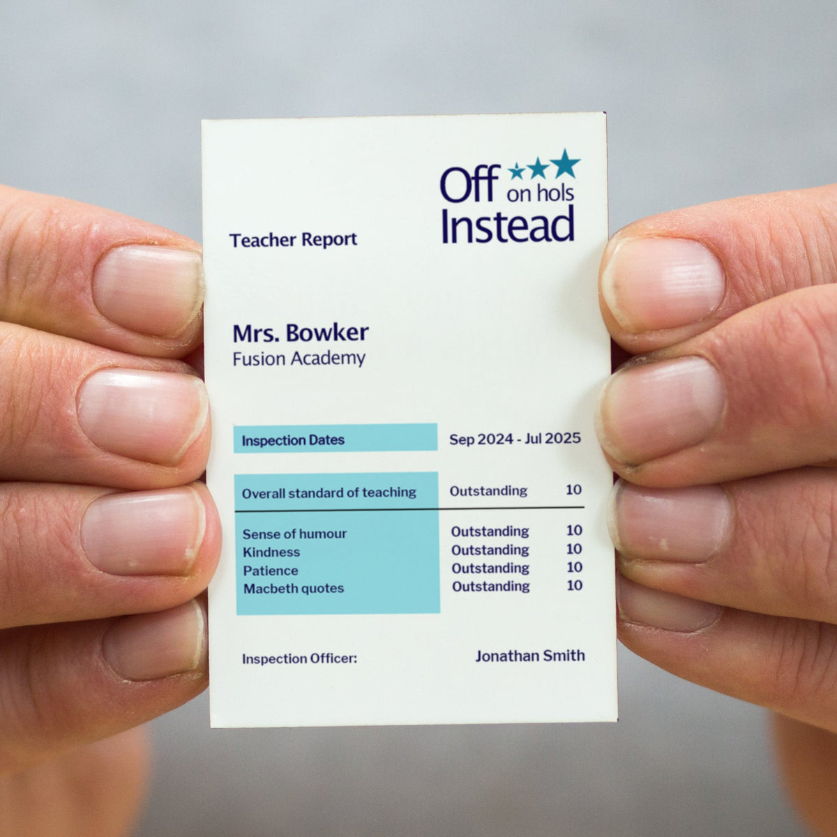 Personalised Ofsted Report Fridge Magnet - Of Life & Lemons®