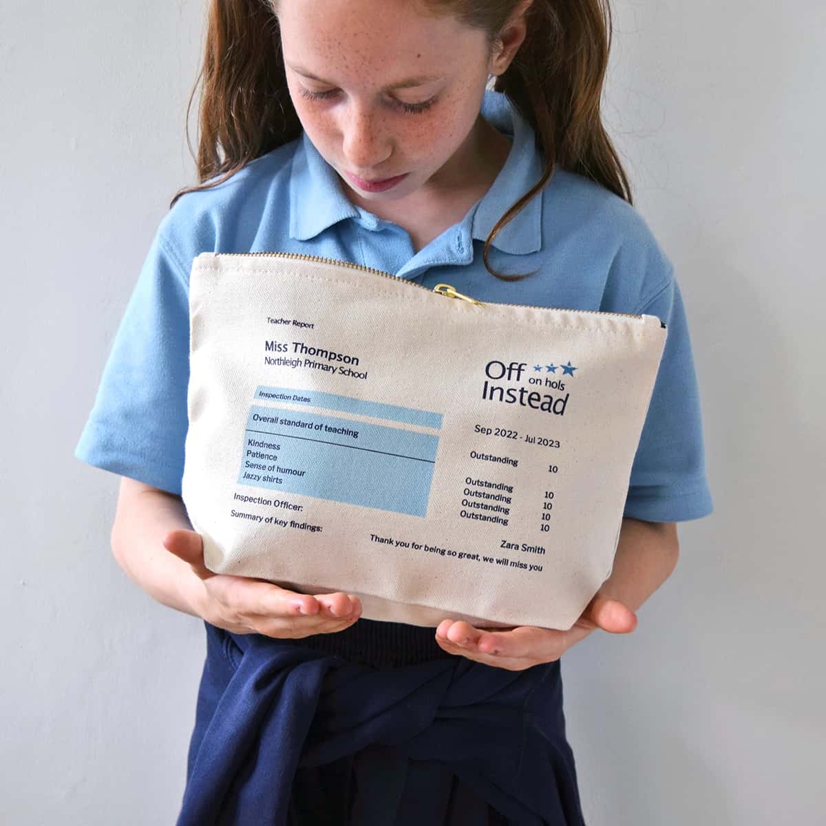 Funny Report Personalised Pouch for Teacher - the cover image for the gifts for teacher collection by of life and lemons