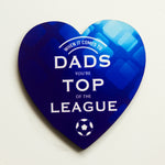 Heart shaped coaster for a football loving Dad