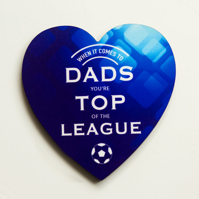 Heart shaped coaster for a football loving Dad