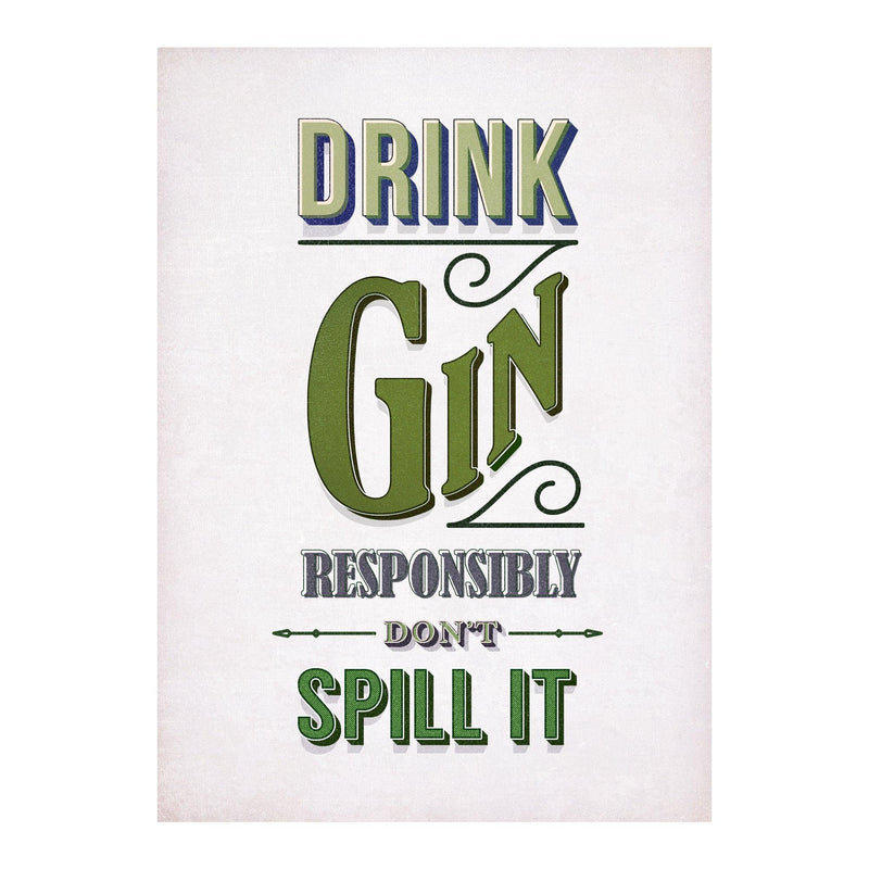 Funny gin postcard