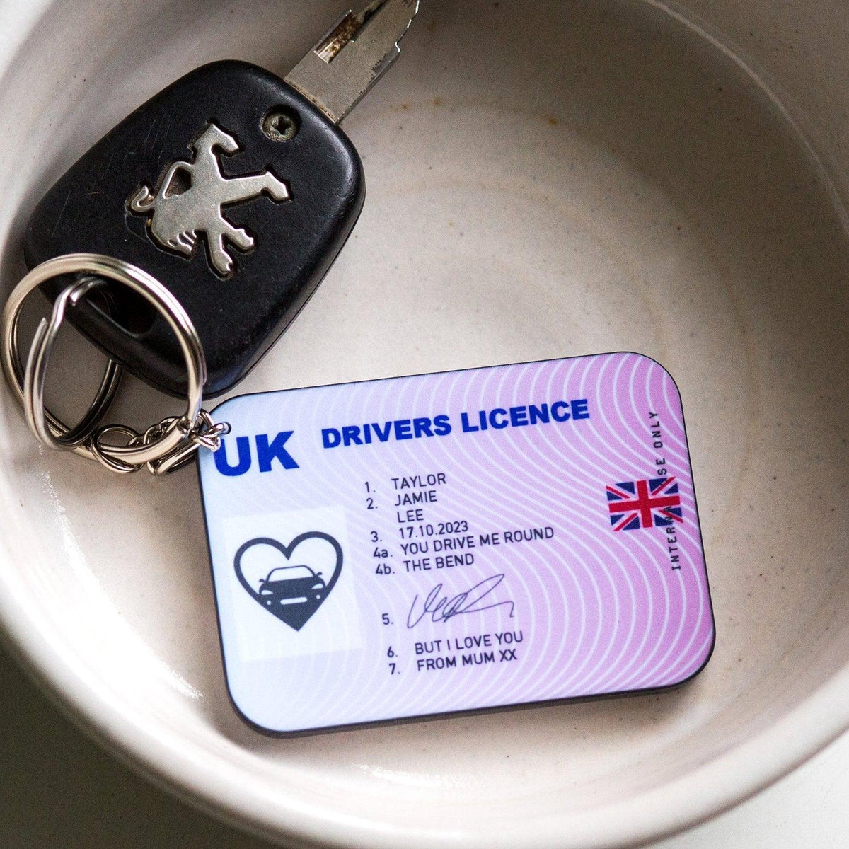 Personalised Driving Licence Keyring - Of Life & Lemons®