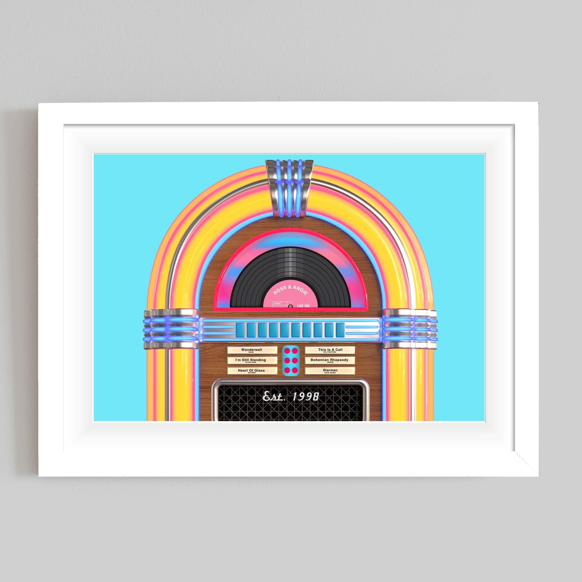 Personalised Jukebox Print - Of Life & Lemons®