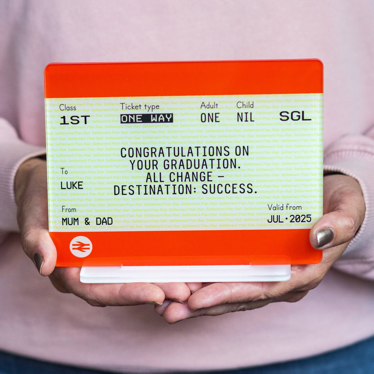 Personalised Train Ticket Graduation Gift - Of Life & Lemons®