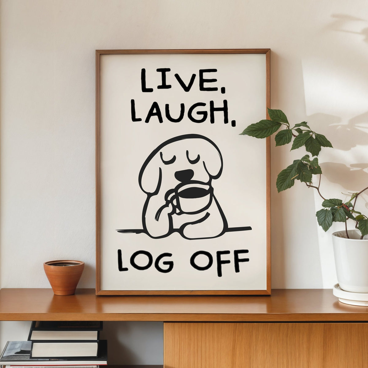 'Live, Laugh, Log Off' Print - Of Life & Lemons®