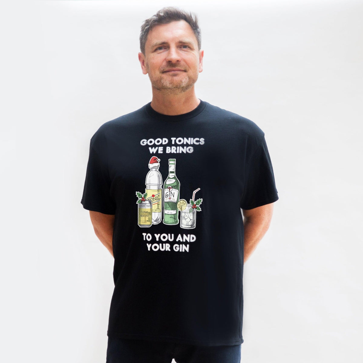 Good Tonics' Men's Gin Christmas T-Shirt - Of Life & Lemons®