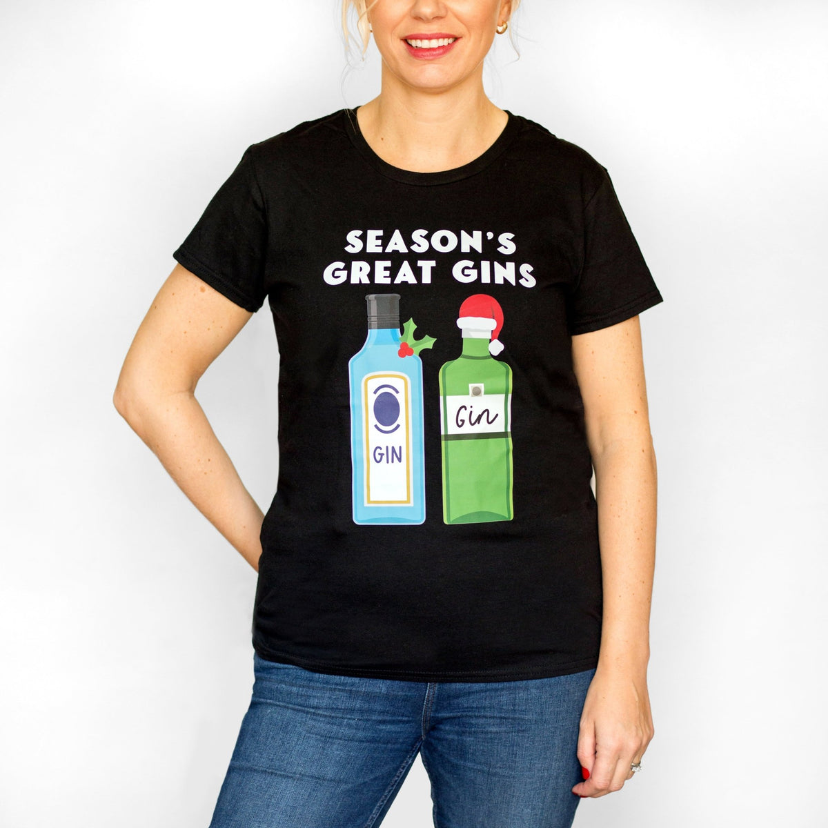Ladies Gin Christmas T-Shirt - Of Life & Lemons®