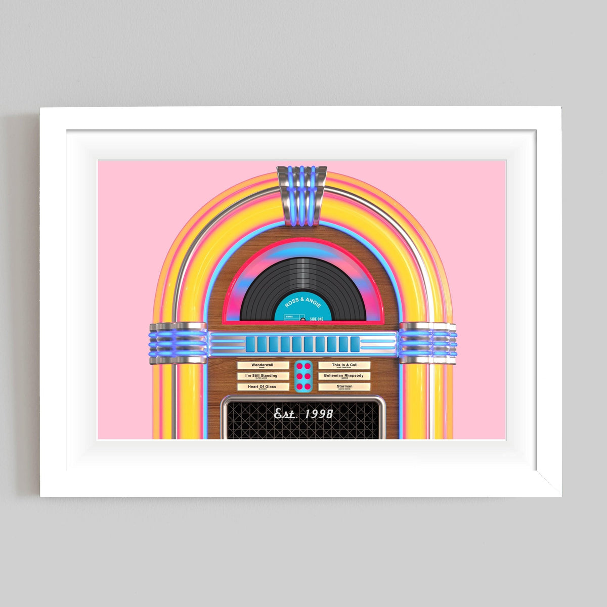Personalised Jukebox Print - Of Life & Lemons®