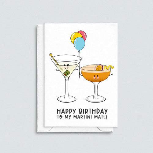 funny birthday card for cocktail loving friend