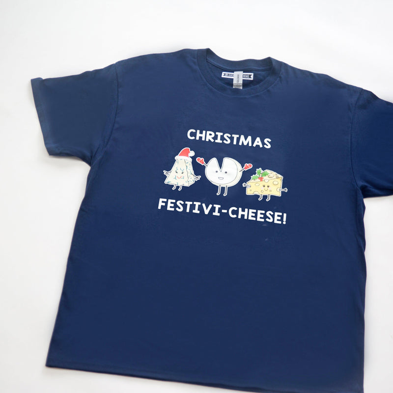cheese themed christmas t-shirt for men