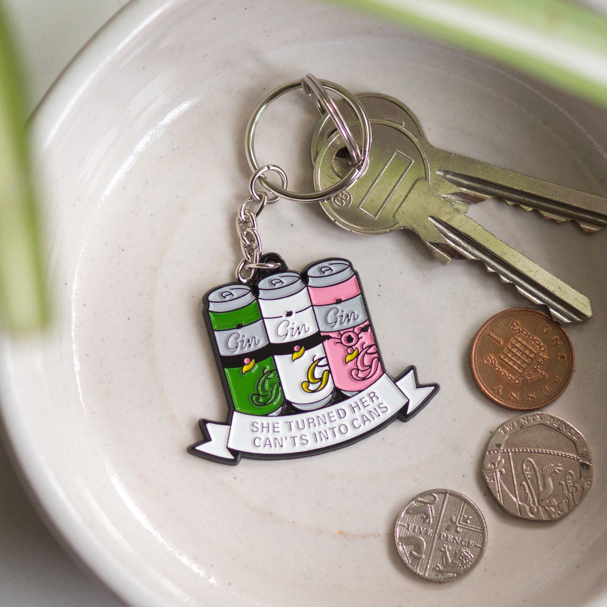 'She Turned Her Can'ts Into Cans' Funny Gin Keyring - Of Life & Lemons®