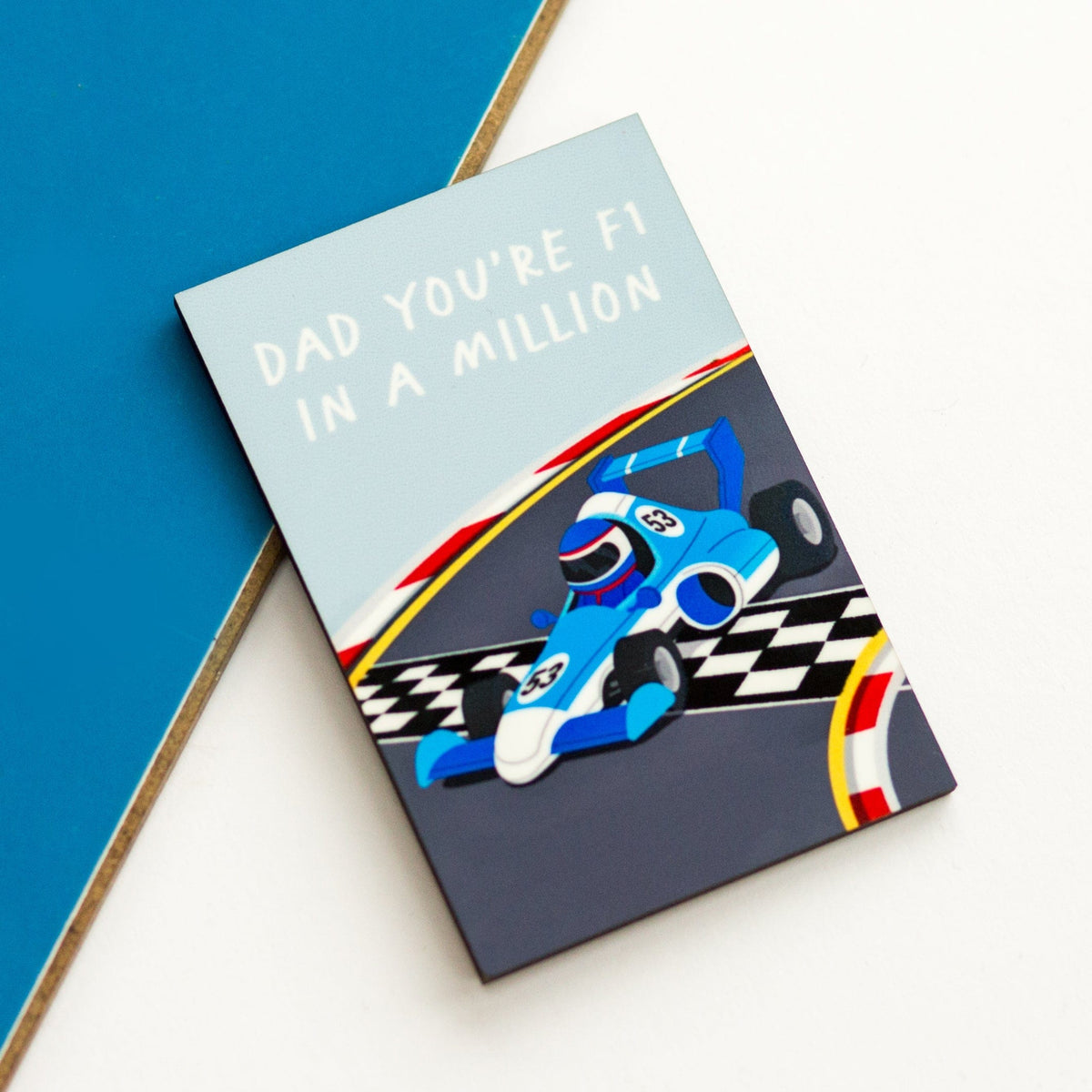 motor racing formula 1 pun fridge magnet gift for dad