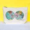 thoughtful gift for mum of make up bag with world map