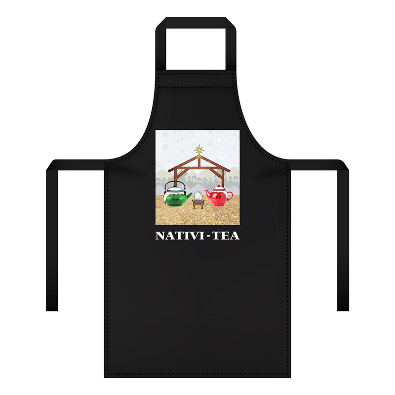 christmas apron with tea pun